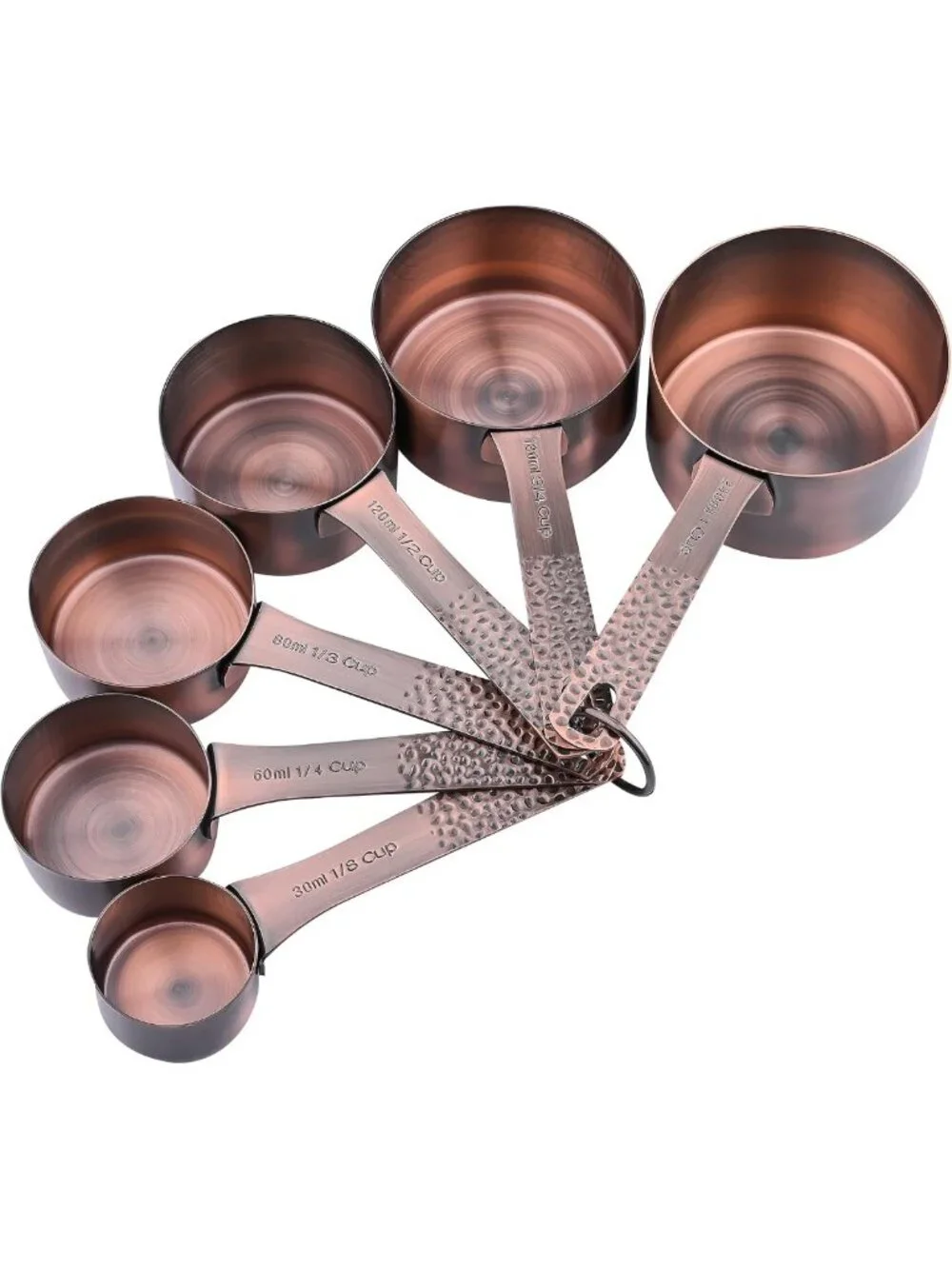 14-Piece Copper Measuring Cups & Spoons Set for Baking, Cooking, Dry & Liquid